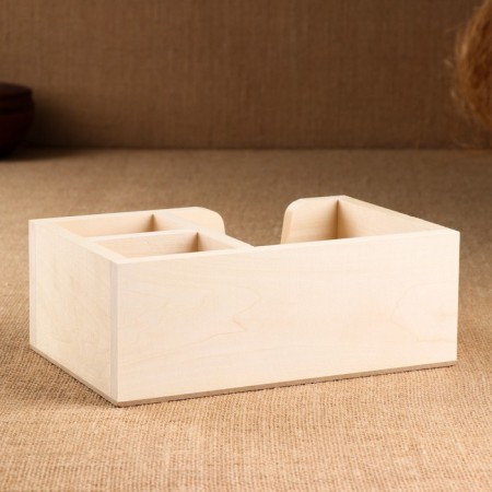 Top "rectangle" from linden, with 3 compartments, 15 × 23 × 8.5 cm-1