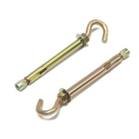 Anchor bolt of scrap, with a hook, galvanized, 8x80 mm, 50 pcs