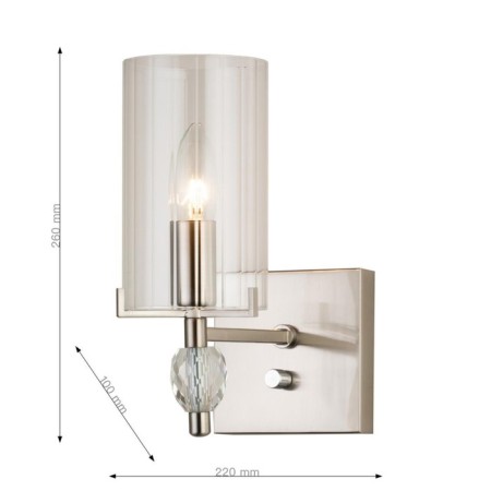 Wall lamp STINE 100 mm, 220 mm, E14-2