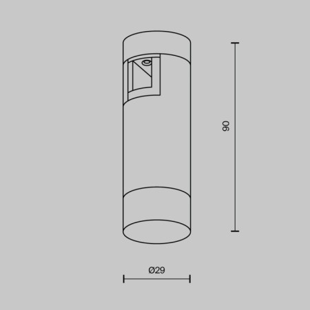 Technical TR145-1-3W3K-W-BS SKIM, 29x29x90 mm, LED, 3W, 90lm, 3000K, Brass color-8