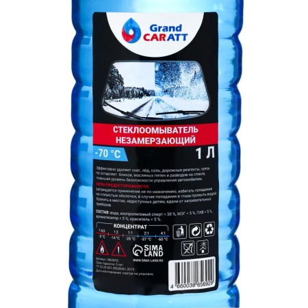 Незамерзающий очиститель стёкол Grand Caratt, -70°С, концентрат, 1 л-3