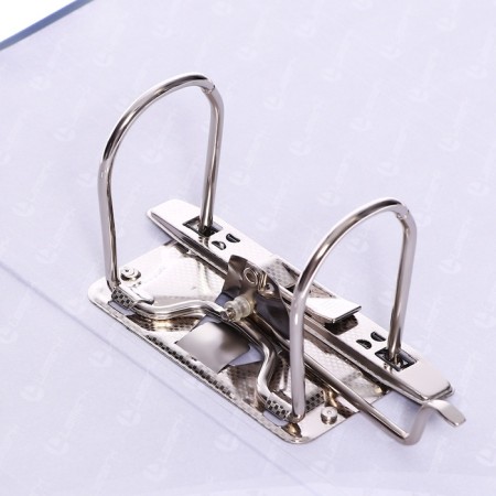 A4, 75 mm registrar, calligrata, PVC, metal edging, pocket for the spine, collected, gray-12