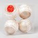 Set of balls plastic D-10 cm, 4 pcs "Festive cod patterns" with a white-golden