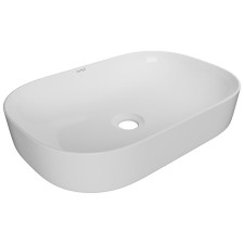 Раковина накладная WAVE SLIM, прямоугольная, цвет белый, 61х40х14.5 см