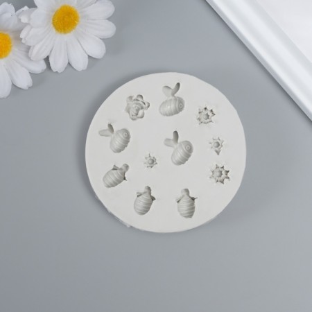 Mold Silicon "Bees and Flowerers" 11 objects