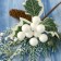 Decor "Winter charm" bumps balls Greens, 22 cm