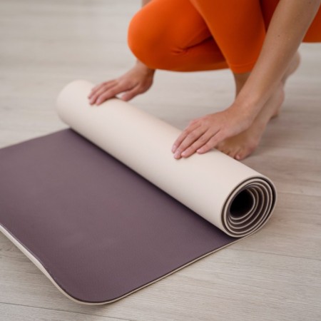 Sangh yoga rug, 183x61x0.6 cm, beige/brown color-7