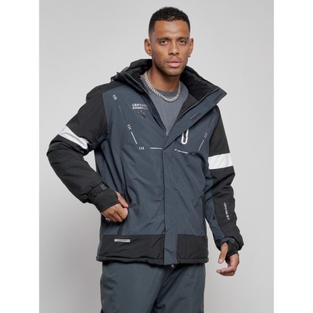 Male winter ski costume, size 54, dark gray color-8