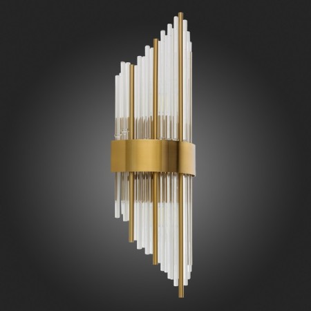 Wall lamp ST LUCE. SL1158.301.02. Nitido. 2x60 watts, E14, 20x54 cm, brass color-4