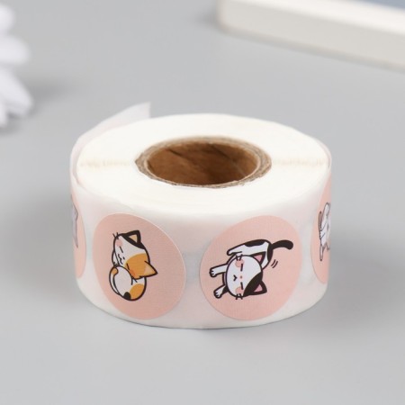 Stick Paper "kittens" d = 2.5 cm 500 pcs in a roll 3x6.5x6.5 cm-2