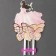 Set for decoration "Girl with butterflies", set 7 pcs., Pink color