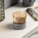 LED candle golden, 10 × 10 × 10 cm, plastic, glass, AAX2 batteries (not complete), glow warm white