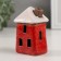 Souvenir Ceramics "Red House with a White Roof" 5.4x4.3x8.5 cm