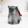 The piggy bank "Cat - Dreams come true" gray, 23cm