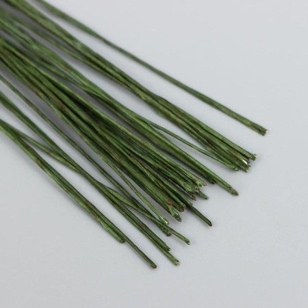 Wire of creativity "Fiorico" 0.3 mm, 30 pcs, 40 cm, in paper braid, green-1