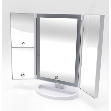 Cosmetic desktop mirror Vivian M 1x/2x/5x-lucid, LED sensor, USB, white-2