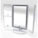 Cosmetic desktop mirror Vivian M 1x/2x/5x-lucid, LED sensor, USB, white