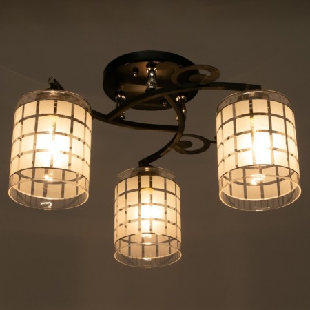 Chandelier 1695/3 E27 40W Black 43x43x2.5 cm Bayerlux-2