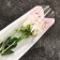 Package-cone for flowers, "this is for you", white+ pink, 14x40 cm