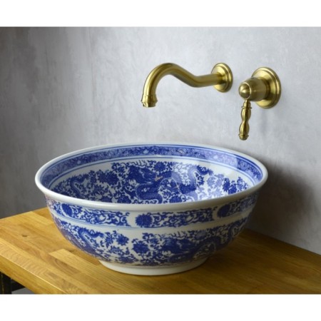 Haling shell Bronze de Luxe Dragons 6050, 410x410x140 mm, without overflow, faience-4