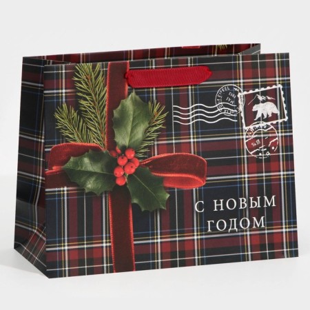 Laminated horizontal package "inspired in winter", MS 18 x 23 x 10 cm, New Year