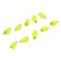 Cargo bullet-excentric stained collapsible Yaman 10 pcs., 3 g, yellow