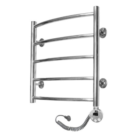 Domoterm electric heated towel rail "Calipso", 500 x 500 mm, 5 crossbars, right, chrome-1