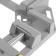 Clamp, angular reinforced tundra, metal, two clamps, 68 mm
