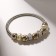 Bracelet Pearl "Margeri" owl, white color in silver, d = 6.5 cm
