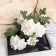 Artificial flowers "Royal Georgin" 9x65 cm, white
