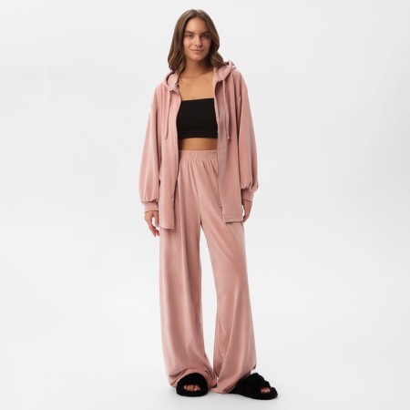 Костюм женский (рубашка с капюшоном и брюки) KAFTAN Plushy р. 44-46, розовый-2