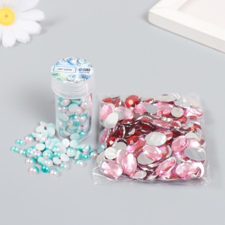 Decor "Blue-Great Gradient" d = 6 mm 10g 200 pcs 5x2.5 cm