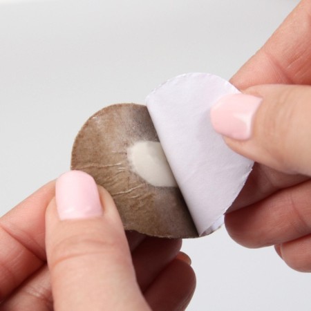 Five -holders for shoes, adhesive, breathing, 10 × 4 cm, pair, beige color-4