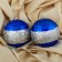 Set of balls plastic D-10 cm, 2 pcs "Silver Illusion" Blue