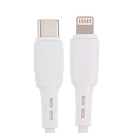 CARMEGA CAR-C-CL1M-WH, Lightning-Type-C, 3 A, 30 W, 1 m, white cable-1