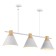 Suspended EVOLUCE lamp. Sle125103-03. Modica. 3x40 watts, E14, 23 cm, white color