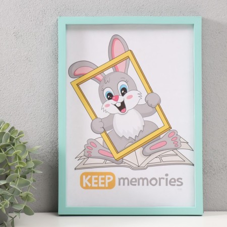 Photo frame plastic 21x30 cm 3 series, turquoise-1