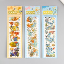 Sticker plastic gold embossing 