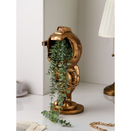 Steam for the little things "Astronaut", polystone, 44 cm, color gold-1