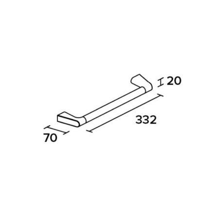 Towel holder, 30 cm Cut200-1