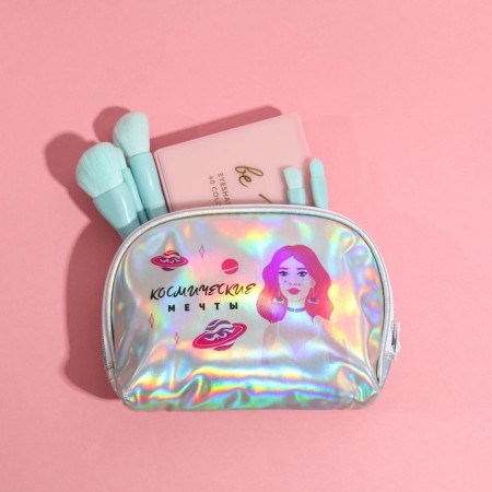 Cosmetic train "Cosmic Dreams", holographic PVC, 20 x 13 cm-5