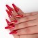 Poaling Paletteaps, 12 pcs, with adhesive plates, ballerina form, red