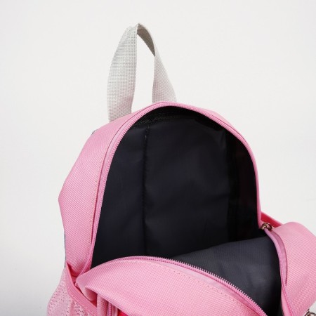 Baby backpack on a zipper, with a wallet, pink color-3