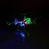 A quadrocopter radio -controlled Skydrone works on the battery, the color is green