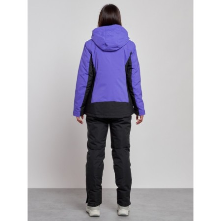 Ski costume female winter, size 50, dark purple color-6