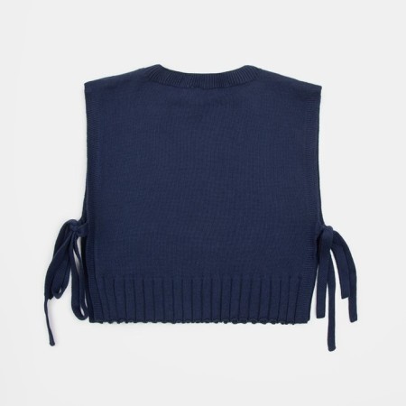 Knitted children's vests Amarobaby Bow, height 134 cm, blue color-16