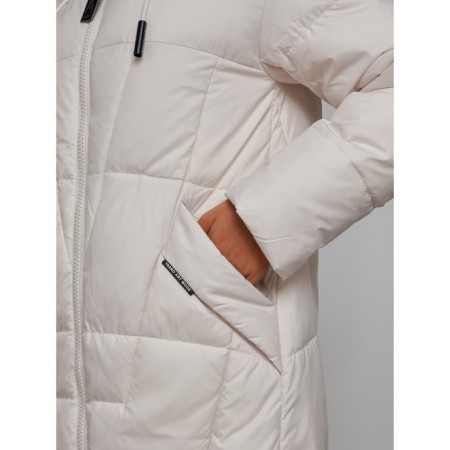 Coat insulated winter female, size 44, beige color-10
