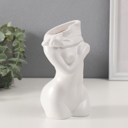 Souvenir Polystone Vazon "Sculpture. Women's Body" 9.9x18.6 cm-2