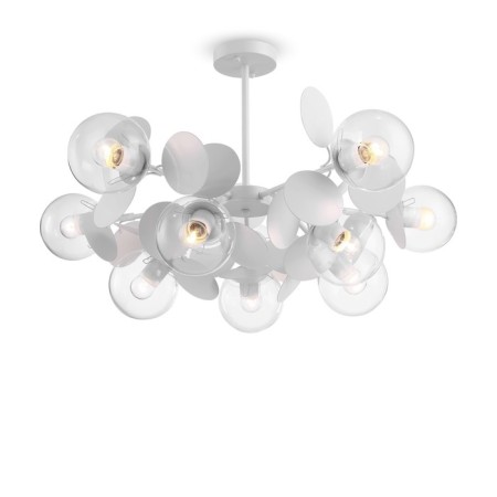 Chandelier 60W, 10KHE27, 48x80 cm, white-1