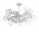 Chandelier 60W, 10KHE27, 48x80 cm, white